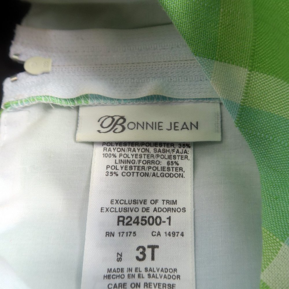 Bonnie Jean Sleeveless light green blue dress for girls 3T - Picture 4 of 4